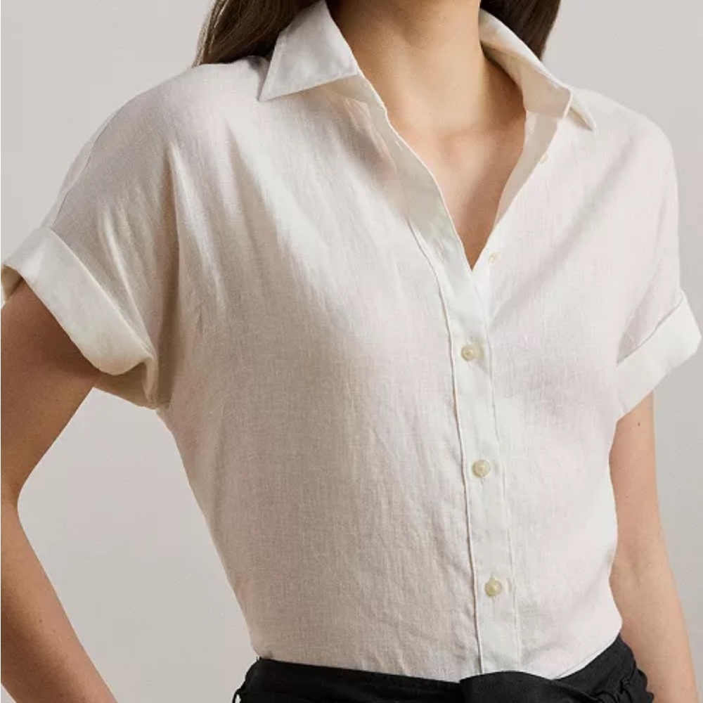 Ralph Lauren White Linen Shirt